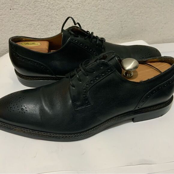Jose Real BLACK - VERO CUOIO Italian Leather Mens Shoes size 46 lace up - Picture 10 of 16